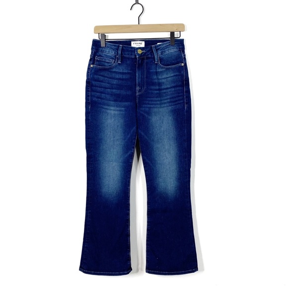 Frame Le Crop Mini Boot Bustle Blvd Denim Jeans 28 - Picture 1 of 8